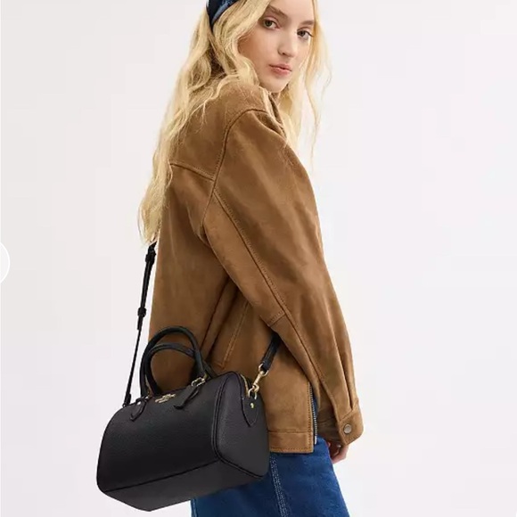 Coach Black Rowan Satchel Handbag - Picture 8 of 8